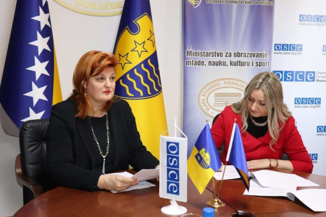 Ministarstvo obrazovanja BPK Goražde i Misija OSCE-a u BiH potpisali sporazum o saradnji