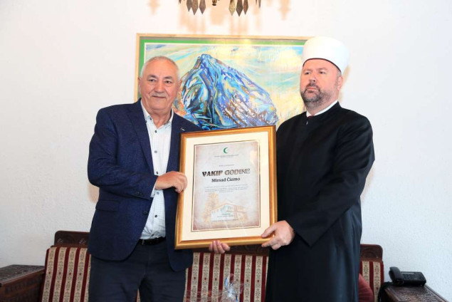 Zeničanin Mirsad Čizmo 'Vakif godine' Muftiluka zeničkog za 2024.