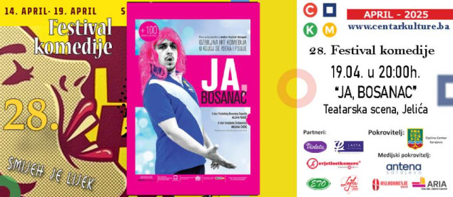 U sklopu 28. festivala komedije 'Smijeh je lijek' komedija 'Ja, Bosanac'