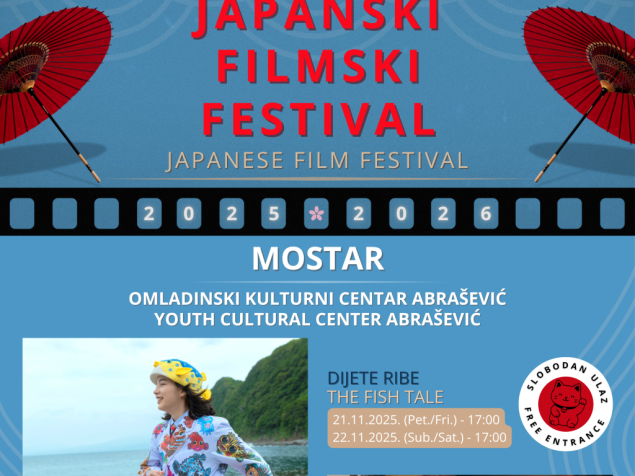 Od 21. novembra "Dani  japanskog filma" u mostarskom OKC Abrašević