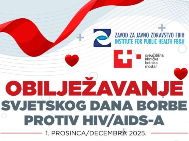 Mostar obilježava Svjetski dan borbe protiv HIV/AIDS-a: Besplatno i anonimno testiranje u Mepas Mallu i Klinici za infektivne bolesti