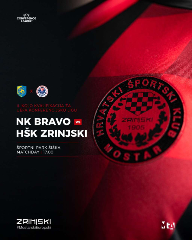 Zrinjski u Ljubljani traži pobjedu protiv Brava i plasman u 3. kolo kvalifikacija