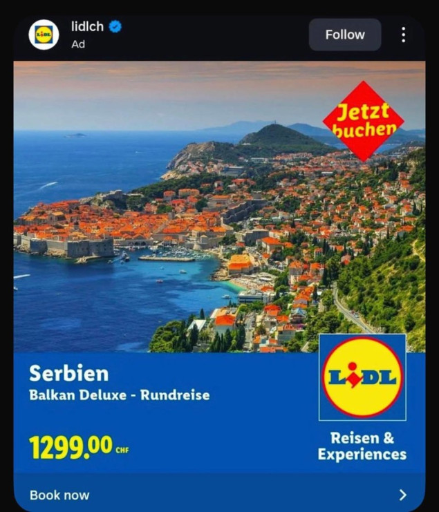 Marketinški gaf: Švicarski Lidl reklamirao put u Srbiju fotografijom Dubrovnika