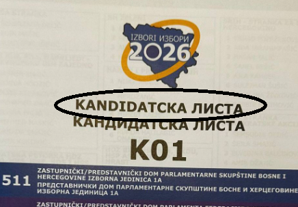 KandidatCka lista: CIK BiH pokreće internu istragu zbog greške na glasačkim listićima