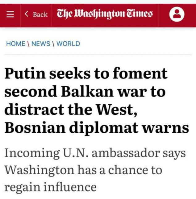 Lagumdžija: Putin želi pokrenuti novi balkanski rat kako bi odvukao pažnju Zapada