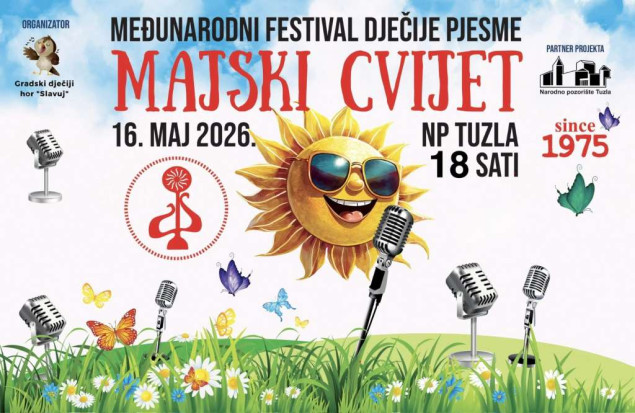 Međunarodni festival dječije pjesme 'Majski cvijet' 16. maja u Narodnom pozorištu Tuzla