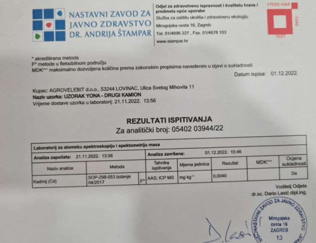 Marinada: Povišen udio kadmija u krumpiru odnosi se samo na manju pošiljku