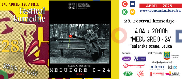 28. Festival komedije „Sijeh je lijek": U ponedjeljak predstava „Međuigre 0-24"