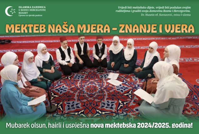 Islamska zajednica u Bosni i Hercegovini: Nova mektepska godina počinje 7. septembra