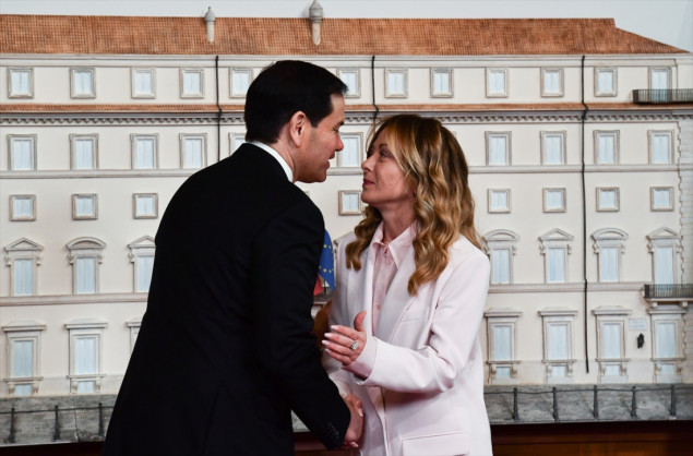Giorgia Meloni i Marco Rubio na sastanku u Rimu
