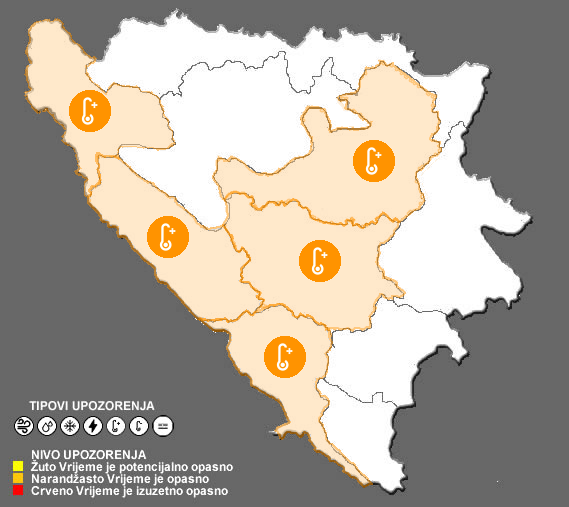 Izdato narandžasto upozorenje, temperature i do 41 stepen Celzijusa