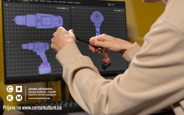 JU CKM Sarajevo - upis u besplatnu školu 3D modeliranja i projektovanja za mlade
