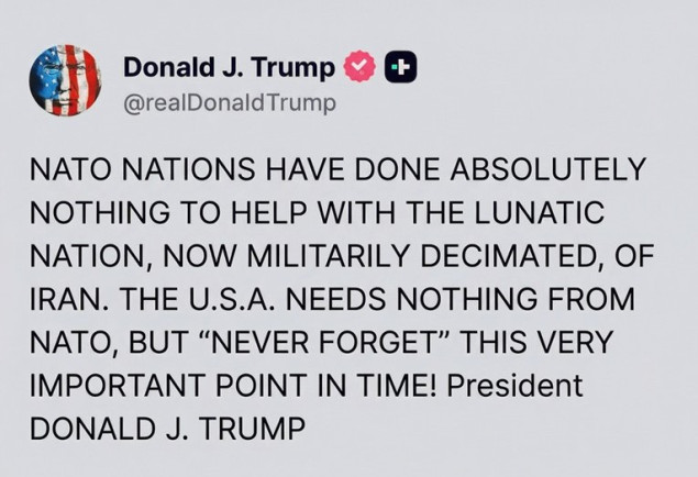 Trump ponovo kritizira NATO: Saveznici nisu učinili ništa u sukobu sa Iranom