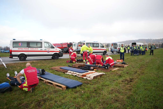 Uspješno realizovana vježba 'Nesreća aviona u krugu Međunarodnog aerodroma Sarajevo'
