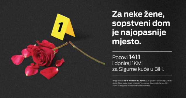 1 KM za novu šansu – pozovite 1411 i pružite podršku Sigurnim kućama!