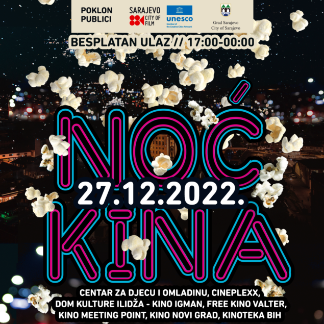 Noć kina - besplatan ulaz u sarajevska kina 27. decembra od 17 sati do ponoći