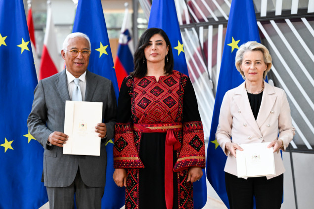 Palestinska izaslanica prvi put uručila pismo misije šefovima Evropskog vijeća i Evropske komisije