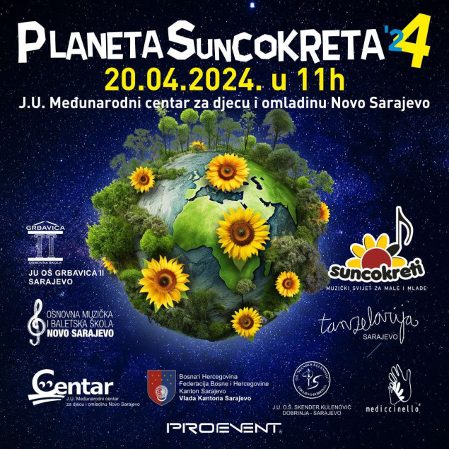 Dječiji hor i pop rock škola „Suncokreti“ povodom Dana planete Zemlje organiziraju koncert