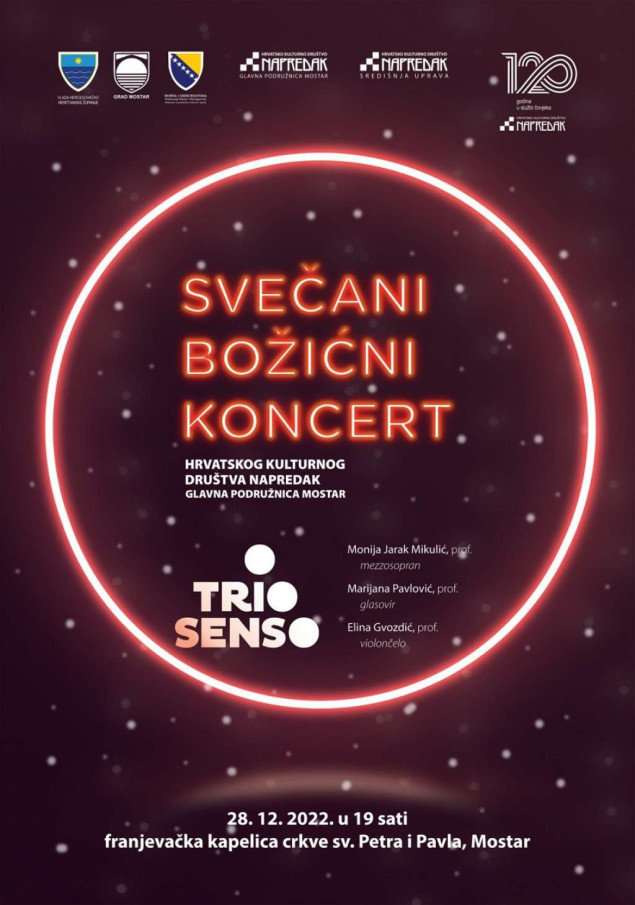 Napretkov božićni koncert 28. prosinca u Mostaru