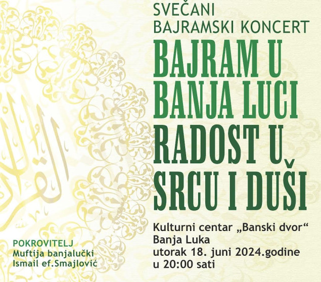 U Banjoj Luci 18. juna tradicionalni svečani bajramski koncert