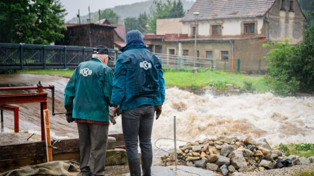 Akcije čišćenja nakon poplava u Češkoj