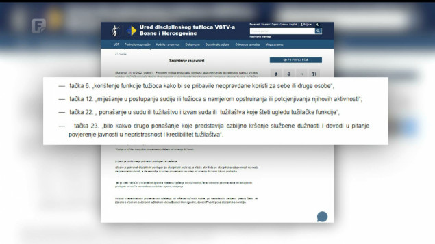 Disciplinski postupak protiv Dijane Kajmaković, zatražena suspenzija
