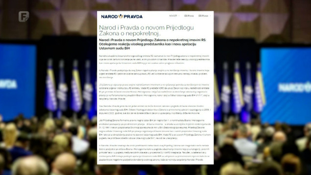 NiP: Visoki predstavnik mora staviti van snage Prijedlog zakona o nepokretnoj imovini