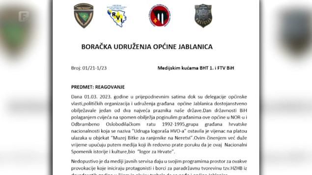 Reakcija jablaničkih boračkih udruženja: Jablanica nije imala logore