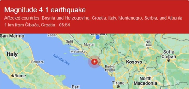 Jak potres osjetio se jutros u BiH