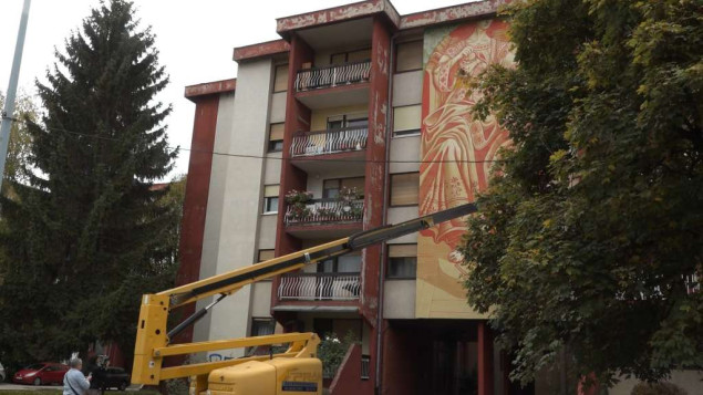 Prijedor dobio 13. mural, umjetnik iz Italije oslikao simbol mira i ravnoteže