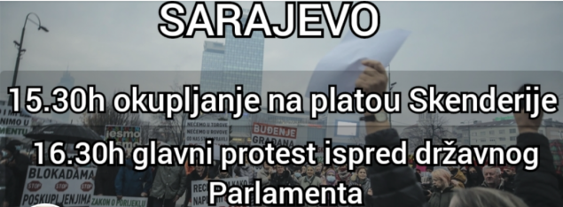 Za danas najavljeni protesti protiv vlasti u BiH