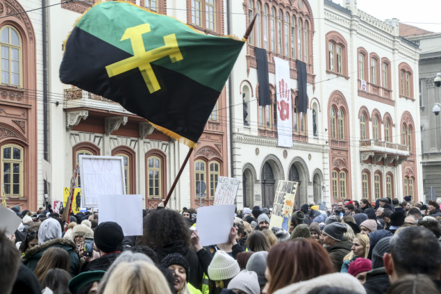 Protest prosvjetara i studenata u Beogradu, dio srednjih škola obustavio rad