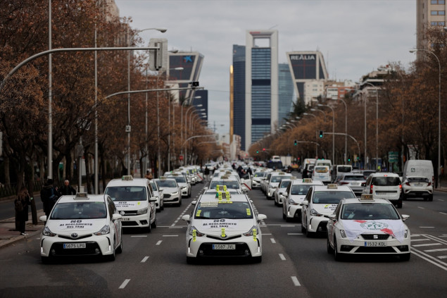 Protest taksista u Madridu