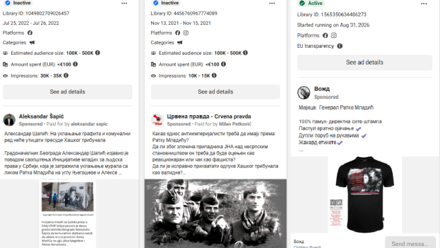 Od veličanja do profita: Lik Ratka Mladića korišten za plaćene oglase