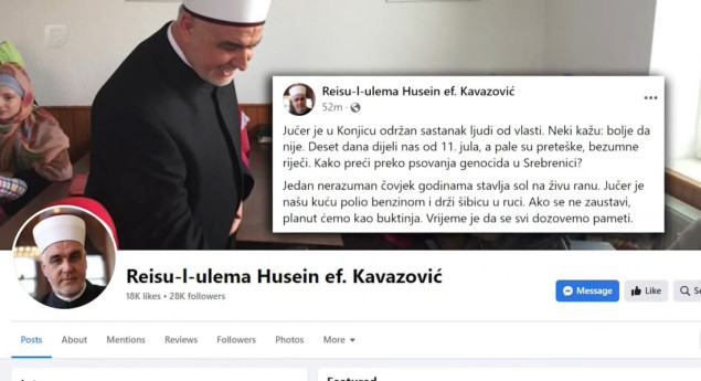 Kavazović: Deset dana dijeli nas od 11. jula, kako preći preko psovanja genocida?
