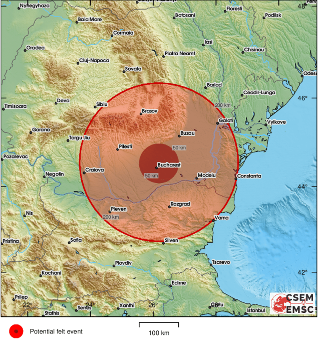 Zemljotres jačine 5,2 stepena u centralnoj Rumuniji