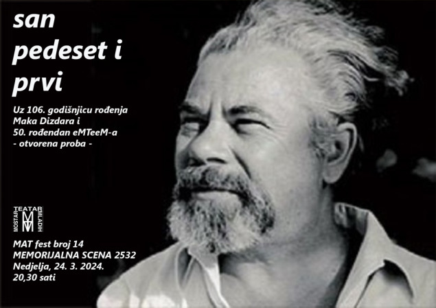 "San pedeset i prvi" večeras u Mostarskom teatru mladih