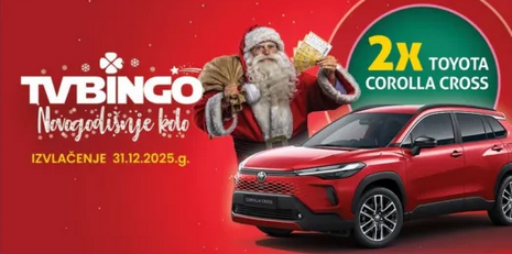 Izvlačenje brojeva 12. vanrednog kola TV Binga 31. decembra – bogati robno-novčani dobici i JACKPOT od 450.000,00 KM