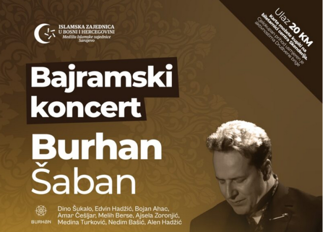 "Bajram dođe, mirišu avlije": Bajramski koncert Burhana Šabana u Domu mladih