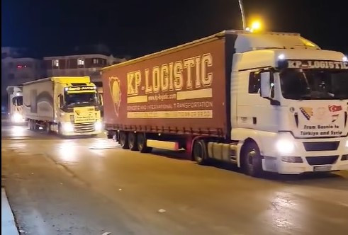 Udruženje Pomozi.ba: Konvoj od 54 šlepera pomoći stigao u Tursku