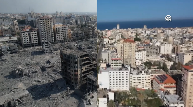 Snimci Gaze prije i poslije izraelskih napada pokazuju razmjere razaranja