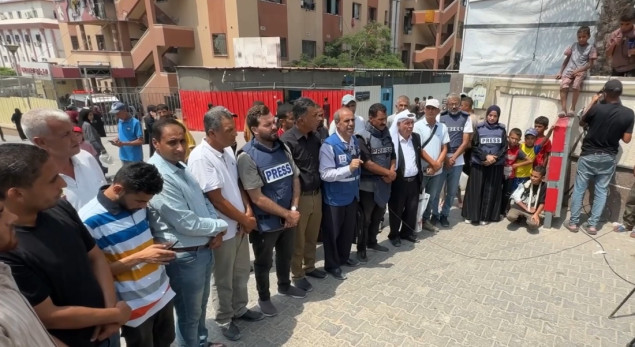 Novinari u Gazi održali protest zbog pogibije šestero kolega