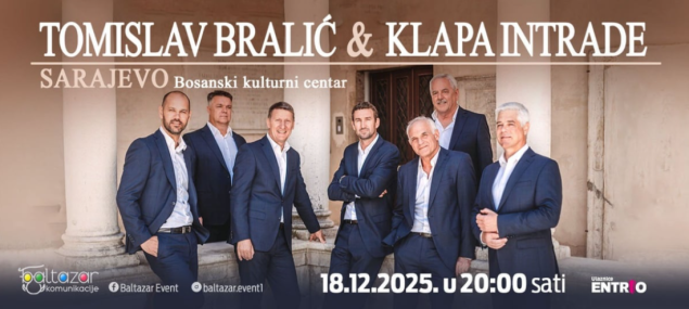 Sarajevo večeras u duhu dalmatinske pisme: Koncert Tomislava Bralića & Klape Intrade