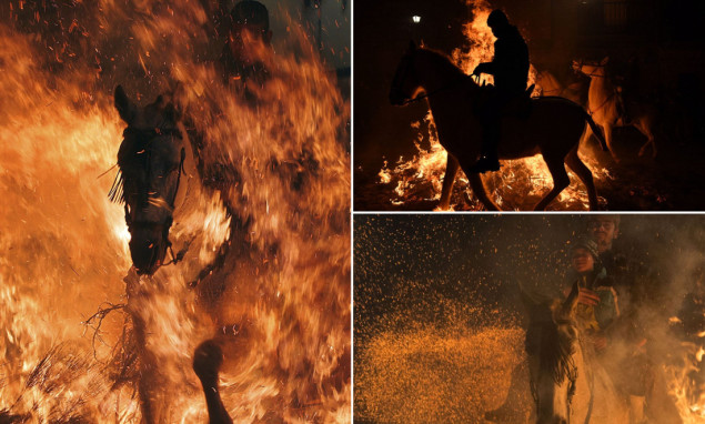 Tradicija duga 400 godina: Jahači u Španiji skokom kroz vatru skidali grijehe