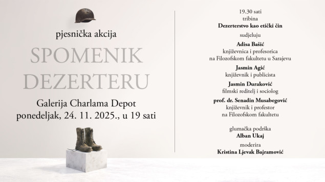 Charlama Depot organizira pjesničku akciju "Spomenik dezerteru"