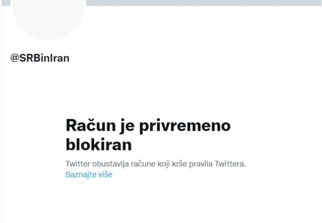 Suspendovani "Twitter" nalozi ambasada Srbije u osam zemalja