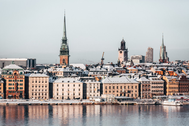 Hladnoća i snježne padavine u Stockholmu