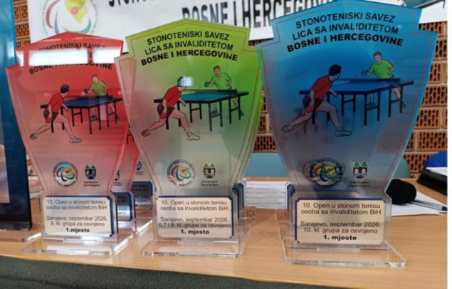 Održan 10. Open u stonom tenisu osoba sa invaliditetom Bosne i Hercegovine