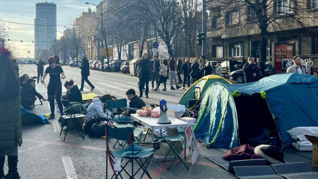Studenti blokirali središte Beograda