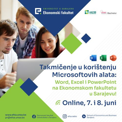 Takmičenje u korištenju Microsoftovih alata: Word, Excel i PowerPoint na Ekonomskom fakultetu u Sarajevu!